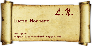 Lucza Norbert névjegykártya